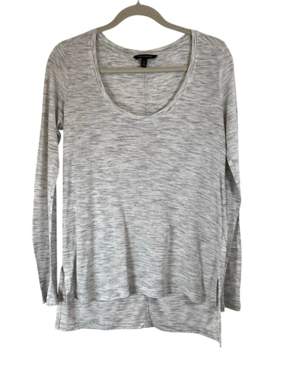 BANANA REPUBLIC Women’s Modal Scoop Neck Long Sleeve Tee Gray S